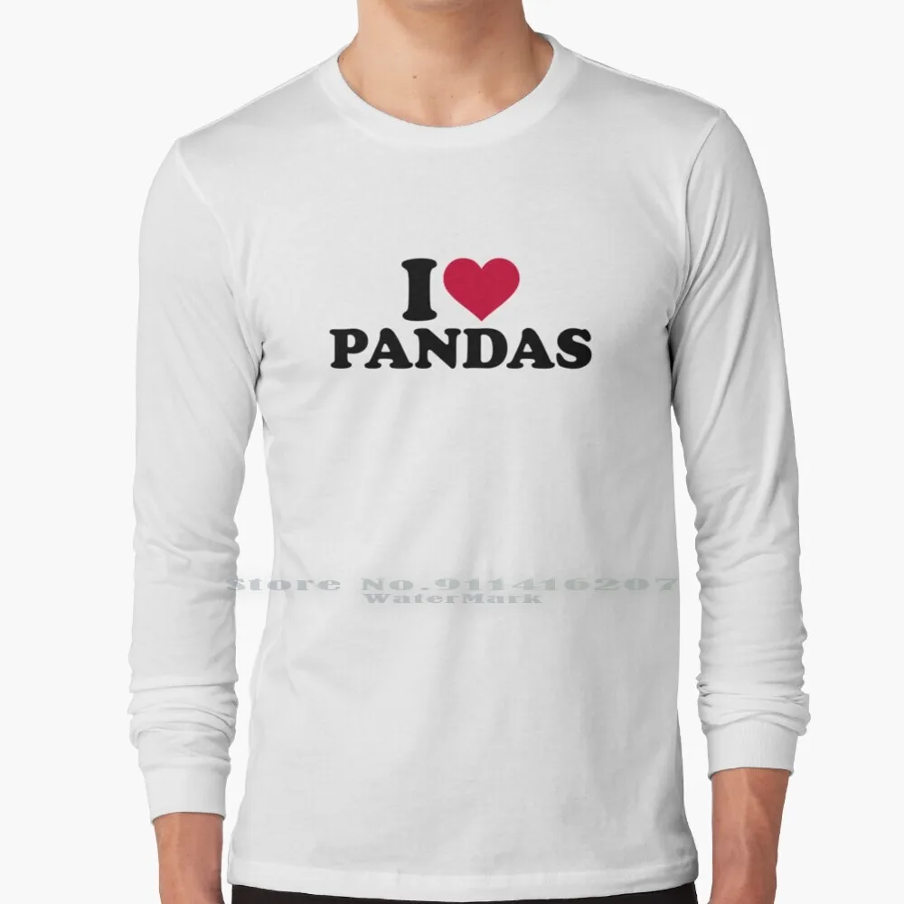 

I Love Pandas T Shirt 100% Pure Cotton Panda Bear Animal Zoo Bamboo Love Red Heart