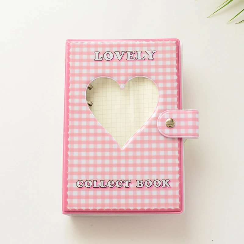

Hollow Heart Shape Flower 3" Photo Album Portable Wedding Photo Memory Books Horizontal and Vertical Family Photo Scrapbook