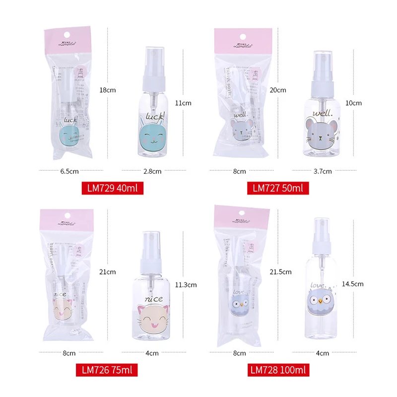 

2021,1Pcs Empty Spray Bottles 30/100ml Plastic Shampoo Shower Gel Refillable Container Empty Spray Bottle Cosmetic Containers