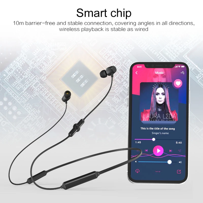 Q5 Спортивные Беспроводные Bluetooth наушники для мобильных телефонов гарнитура с микрофоном бас