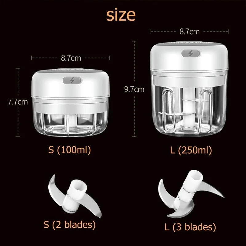 

Mincer Vegetable Grinder Mini USB Wireless Electric Garlic Masher Press Food Chopper Onion Nuts Grinder Shredder Kitchen Tools