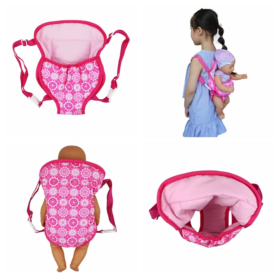 New Blue Purple 18 Inch American Doll Carrying Bag Toy Backpack Outgoing Packets Suit For 43cm Baby Accesssories | Игрушки и хобби