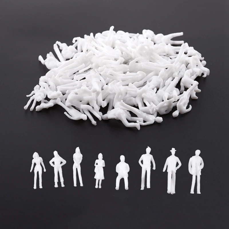 

100PCS Figures 1: 75 Scaled Models Train Building People for Layout
