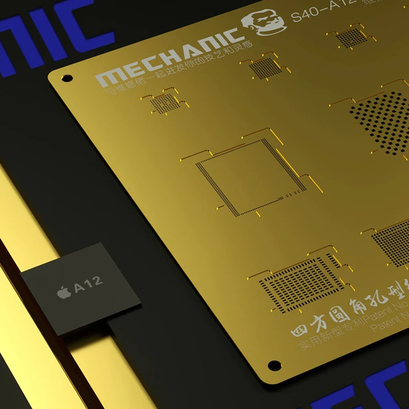 Металлический трафарет MECHANIC S40 3D Groove BGA Reballing для процессора и стальной сетки Iphone 6S