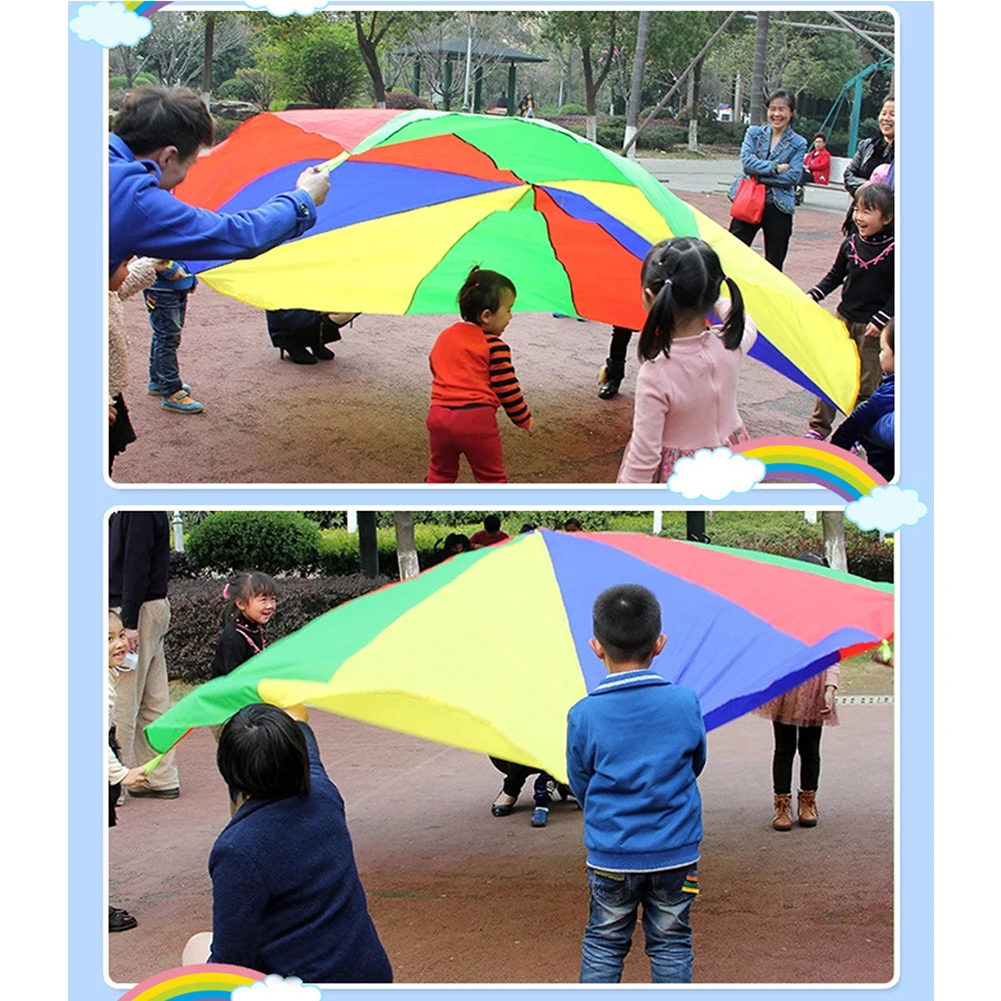 

Rainbow parachute Children games Kindergarten parent-child activities Early education pull parachute