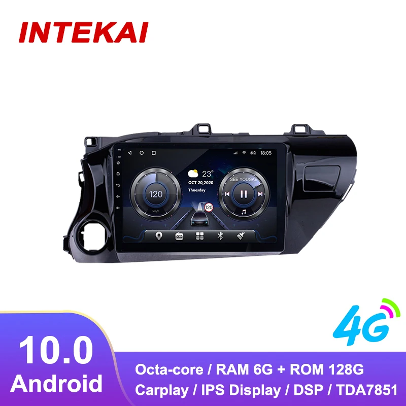 

10.1" Android 2 din Car Radio GPS Navigation autoradio Multimedia Player for Toyota Hilux Revo LHD 2016 2019 Head Unit Stereo