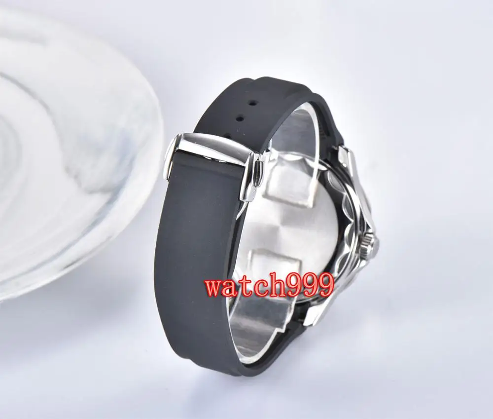 41 мм Bliger сапфировое стекло светящиеся SUB механические мужские часы керамический