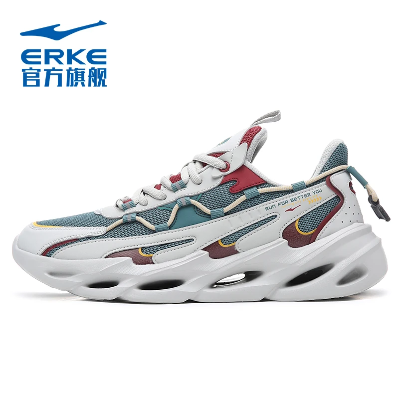 

Erke men's sports shoes official new product in autumn 2020 men's shoes hollow fashion running shoes