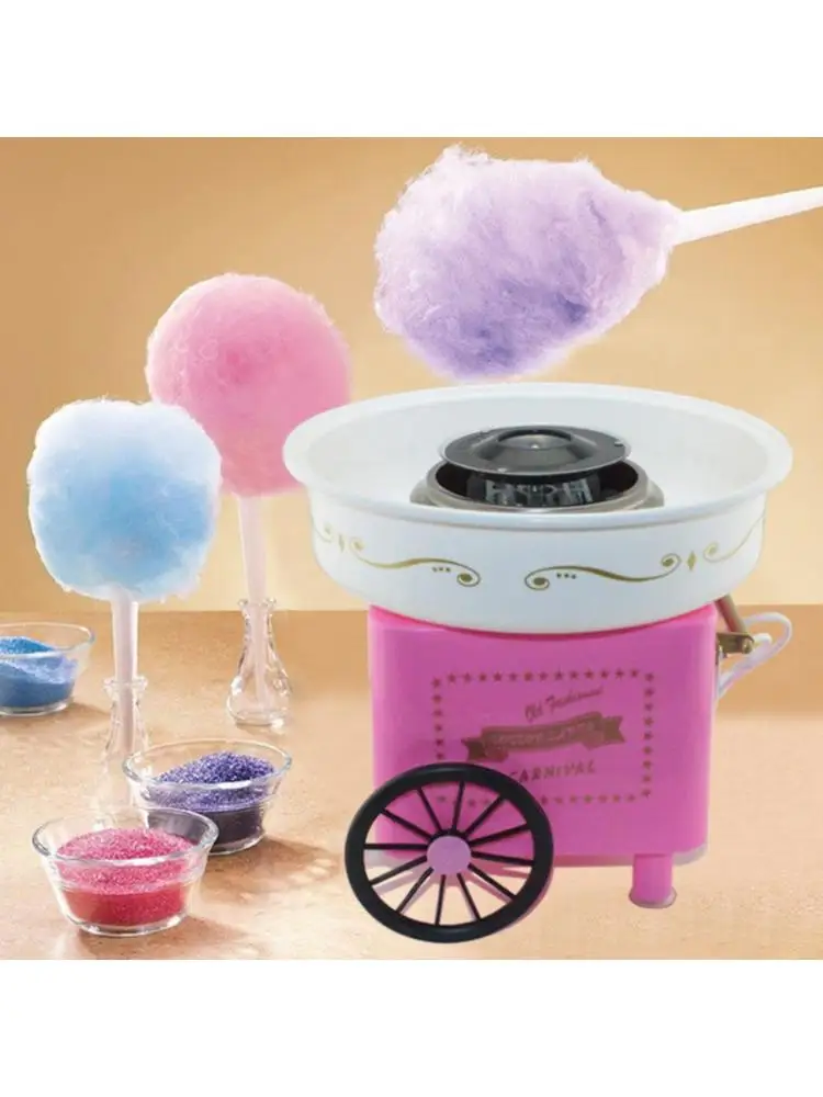 

Retro Carriage Cotton Candy Machine Fashion Mini Candy Floss Maker Home Use Countertop Electric Nostalgia Trolley Machine Kit