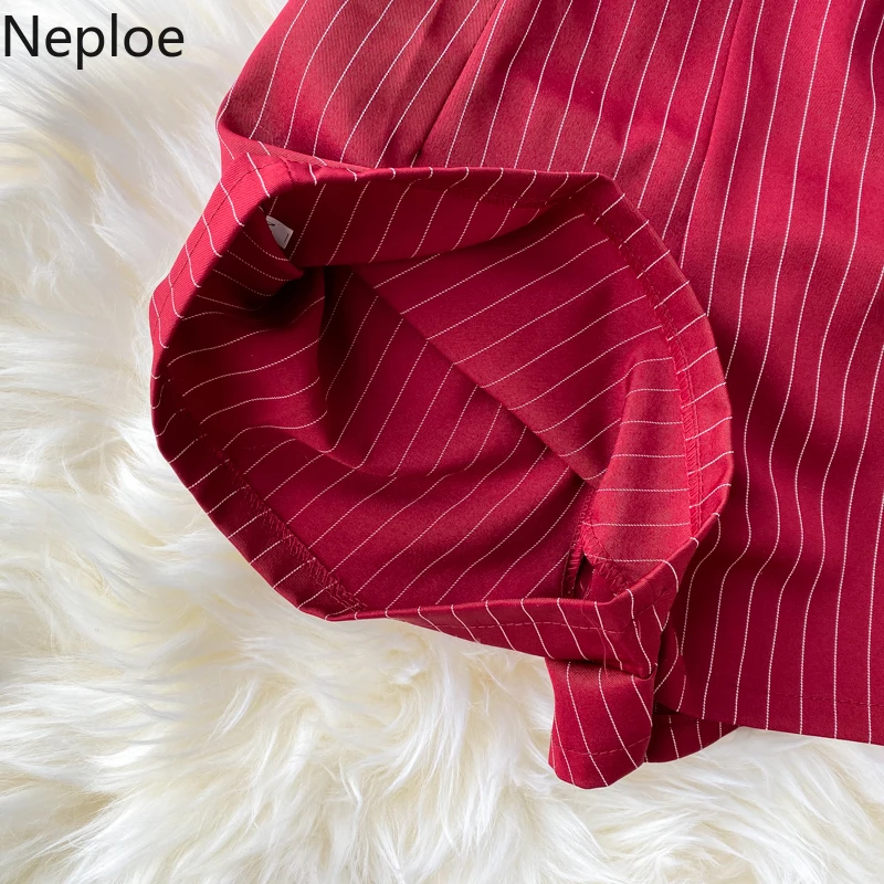 Neploe корейский 2020 новый летний Полосатый без бретелек шорты комбинезоны с рюшами