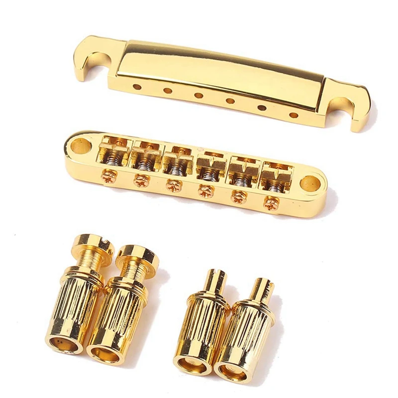 

1 Set Gold Plated Guitar Bridge Locking Tune-O-Matic Tom Bridge and Tailpiece Set with 1 Set Electric Guitar Neck