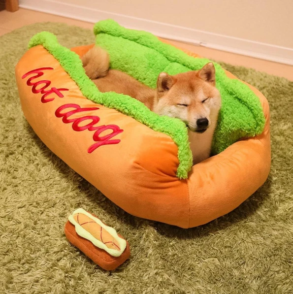 

Pet Bed Hot Dog House Lounger Bed Kennel Mat Soft Fiber Pet Dog Puppy Warm Removable Washable Waterlon for Cats