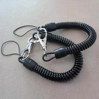 new spring lanyard key chains male retractable tactic anti lost rope gadgets men keychain charms hanging elastic ropes outdoor