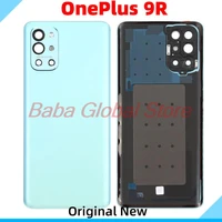 original glass cover for oneplus 9r back battery cover door rear case for oneplus 9r housing case with adhesive camera lens