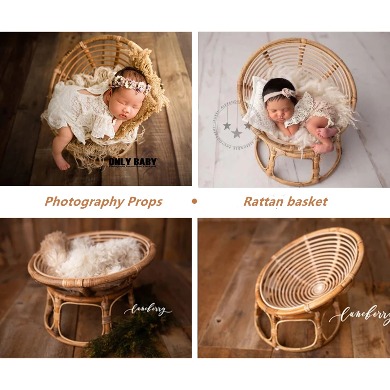 Baby Newborn Photography Props Radar Rattan Basket Chair Baby Photography Accessory Furniture Bed Studio Fotografie Accessoires