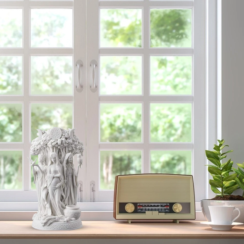 Ремесла шкаф Украшения дома и офиса тройной богиня статуя богини смолы греческий