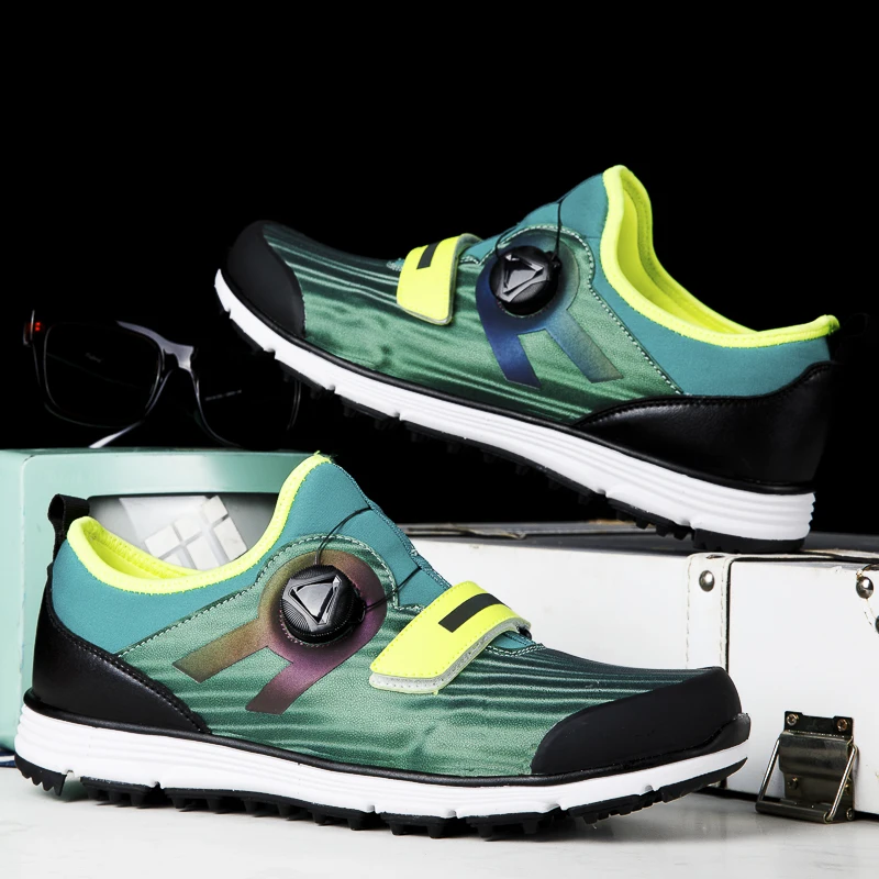 

2021 New Autumn Men Golf Shoes Sneaker Non-Slip Golf Shoes Authentic Leather Large Size Rotating Buckle Golf Shoe Spikes