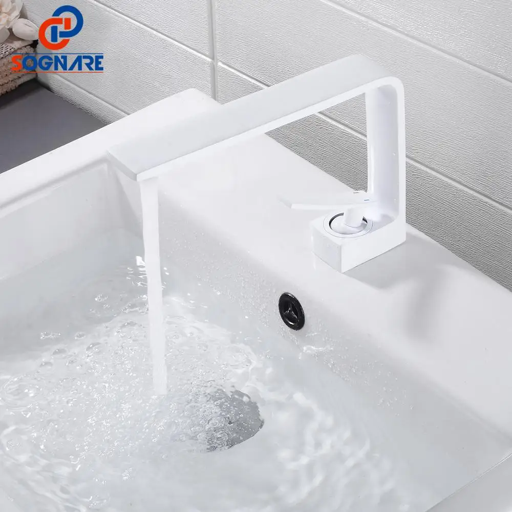 Смеситель для раковины SOGANRE латунный однорычажный кран ванной комнаты крепление