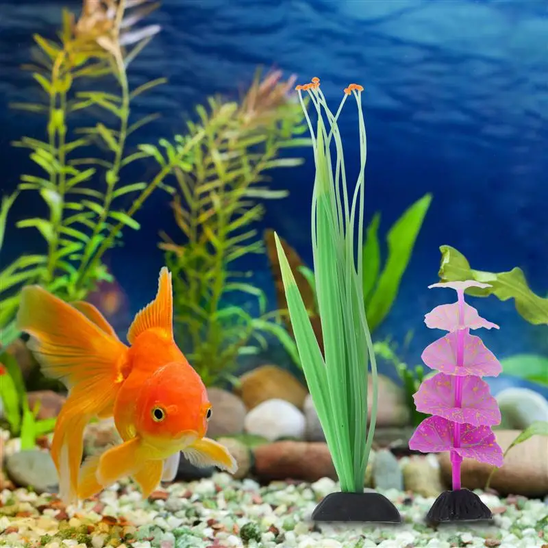 

2Pcs Fish Tank Aquatic Plants Emulation Aquarium Ornament Craft Adornment