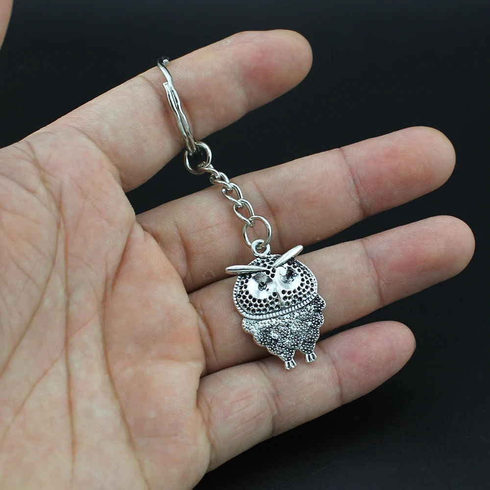 Hapiship 2018 женские/мужские Модные Винтажные бронзовые брелки с совой для ключей из