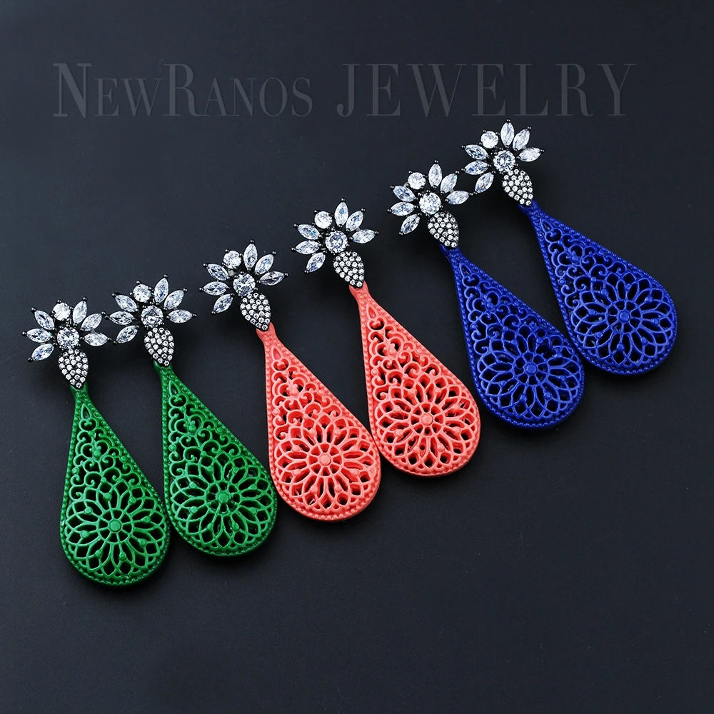 Женские Висячие серьги с натуральным кристаллом элегантные длинные висячие