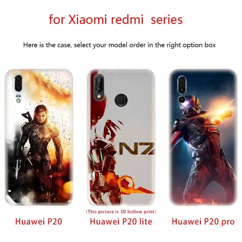 N7 Mass Effect TPU Soft Phone Case For Huawei P50 P40 P30 P20 Pro Lite p30lite p50lite P samrt Z 2020 2019 Cover | Мобильные