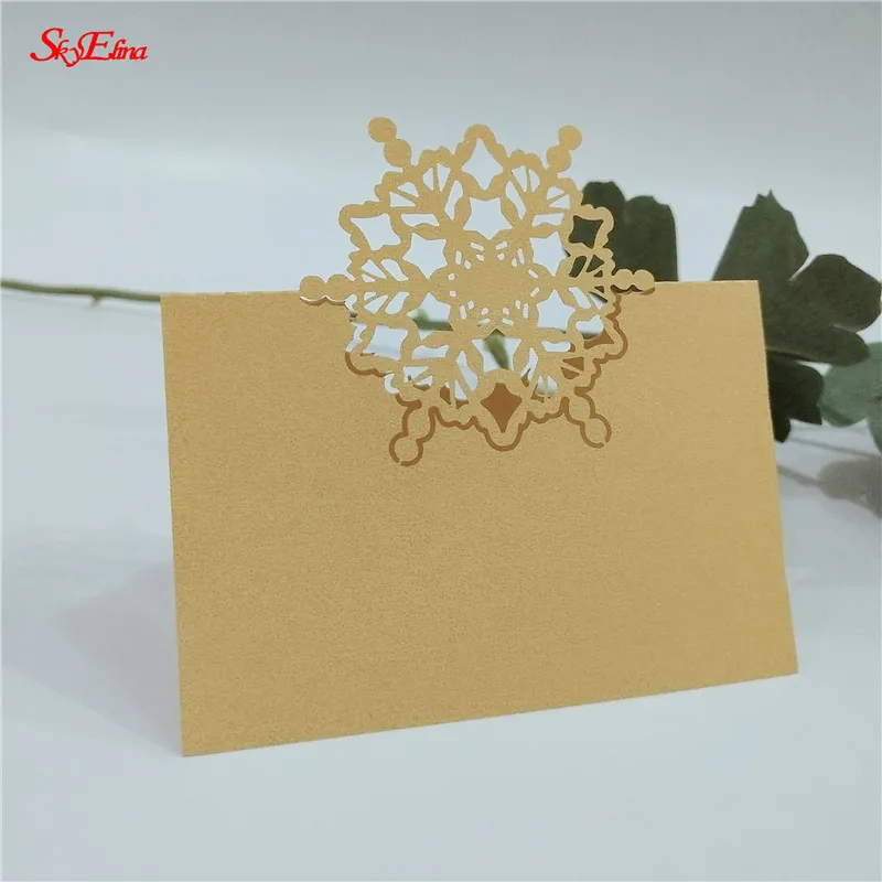 100 шт лазерная резка место карты имя свадебное украшение Рождественская