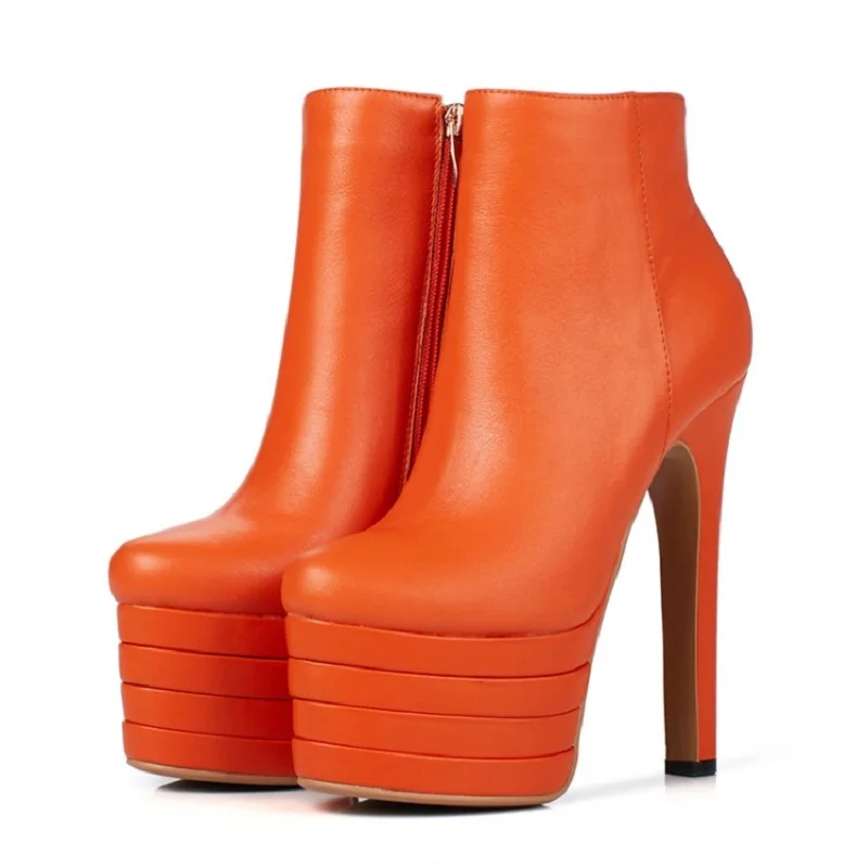 Женские ботильоны на платформе с круглым носком квадратном каблуке размеры 3-9 |