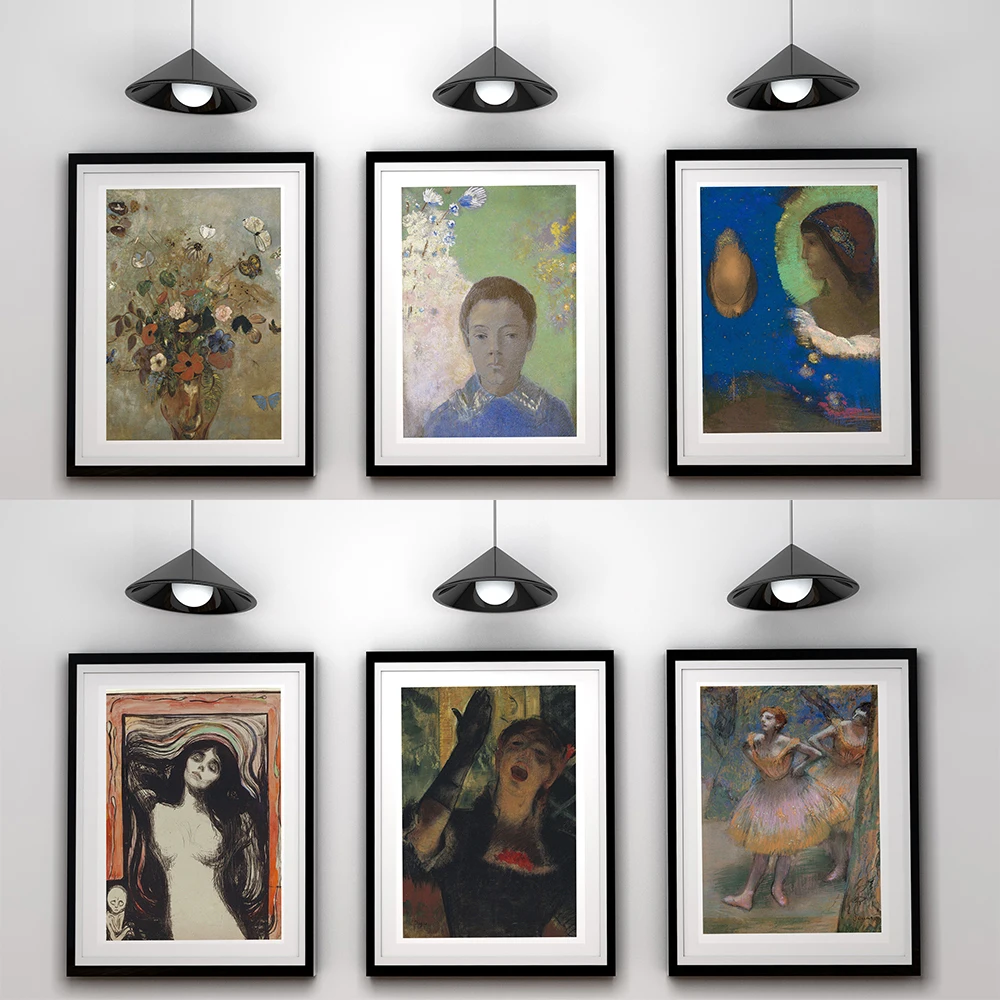 Без рамки классическая картина маслом холст Картина Эдгар Дега и одилон Redon