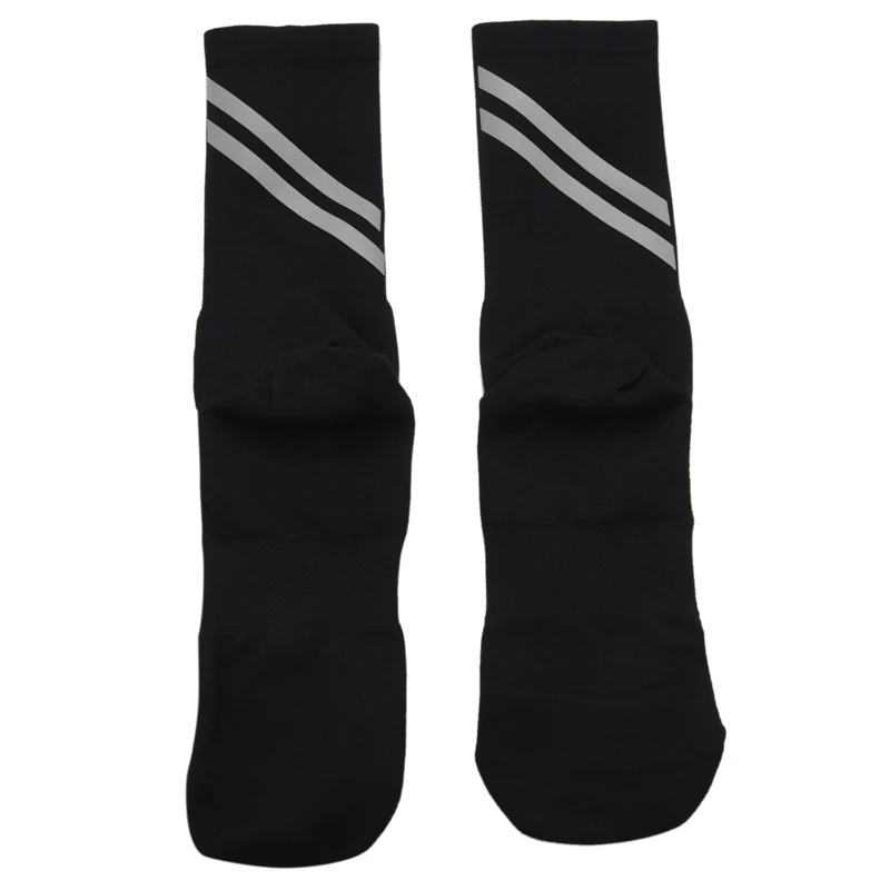 

Мужские женские мужские высокие светоотражающие велосипедные носки Ночная безопасность для мужчин женщин мужчин профессиональные велоси...