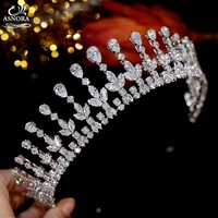 luxury wedding crown hair accessories bridal headdress banquet prom crown headpiece cz tiaras crowns wedding hair accessories