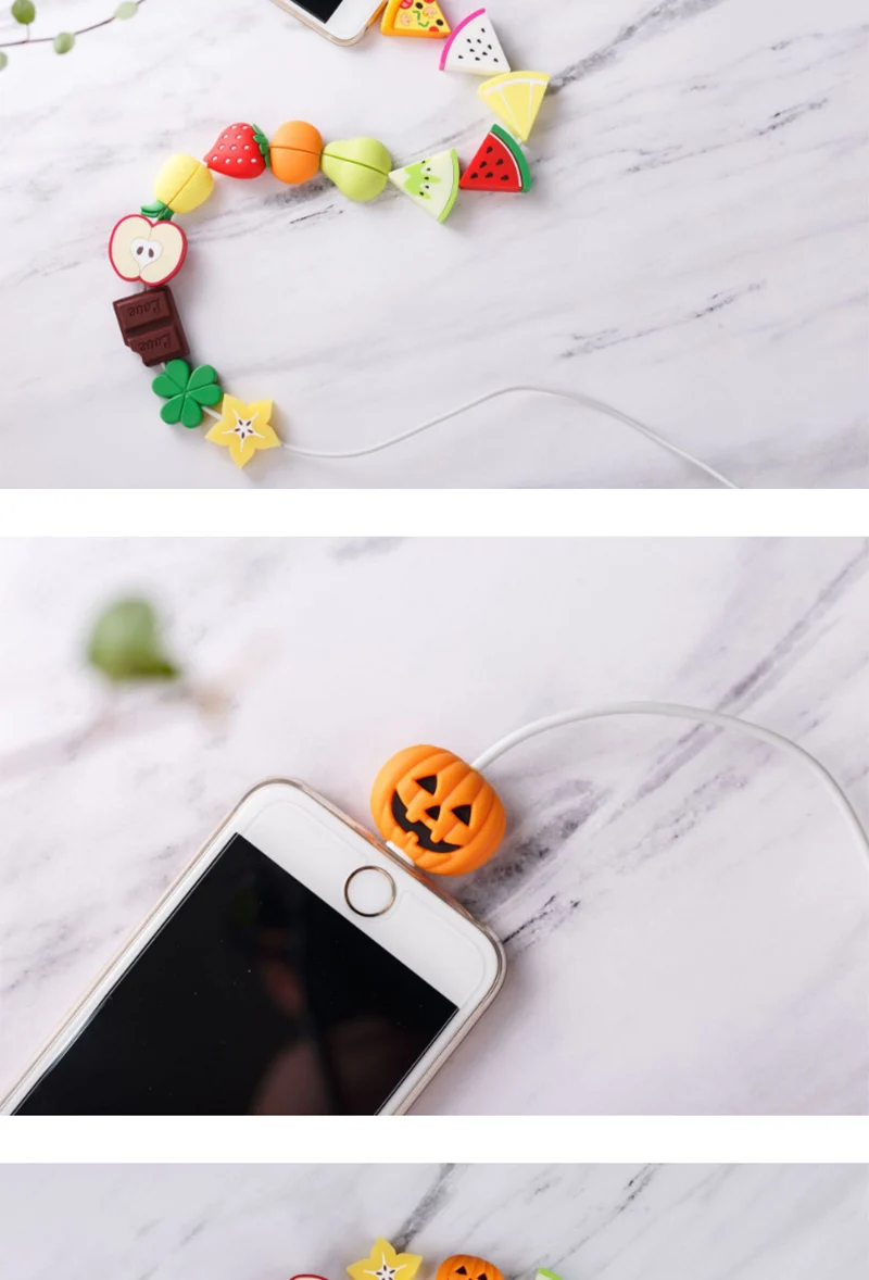 Кабель Bite милые фрукты кабель протектор для Iphone Смартфон USB кабель Органайзер зарядное устройство провода Pprotege кабель забавные мягкие игрушки
