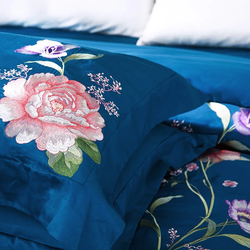 А ля 60ые длинноволокнистого из материала на основе хлопка с цветочной постельное