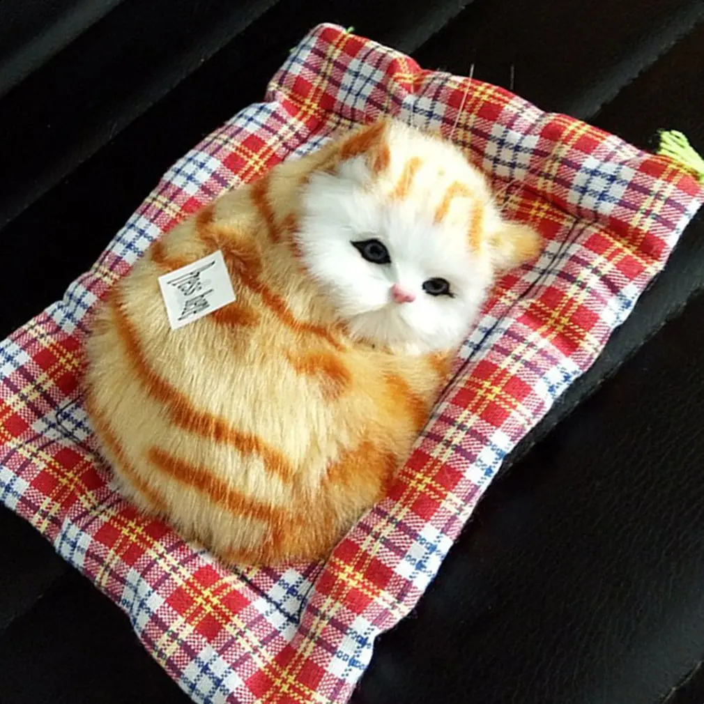 

1pc Stuffed Toys Lovely Simulation Animal Doll Plush Sleeping Cats with Sound for Kids Toy Birthday Gift Doll Decorations Toys