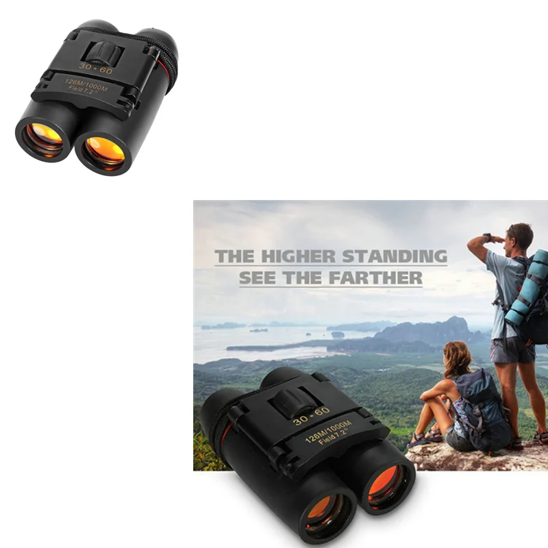 Зум телескоп 30x60 складной бинокль с низким освещением ночного видения для