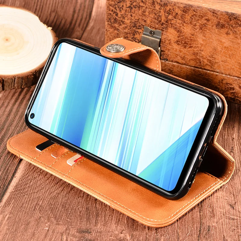Кожаный чехол-книжка для Vivo Z5X задняя Противоударная крышка Магнитный флип-чехол