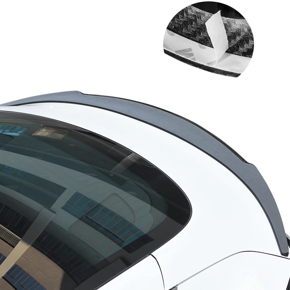 

For Tesla model 3 Real Carbon Fiber Accessories Rear Wing Spoiler Tail Sticker