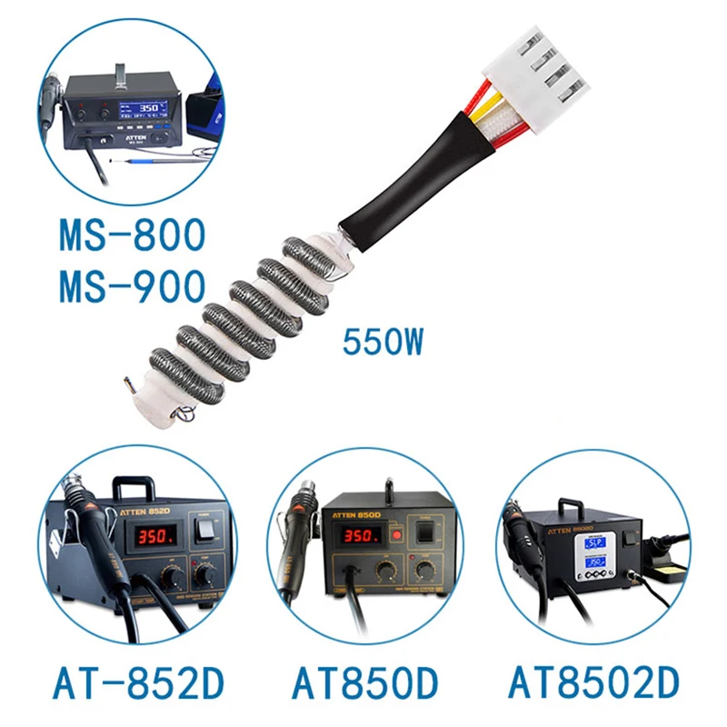 Интеллектуальная паяльная станция горячего воздуха ATTEN AT860D AT8502D Нагреватель
