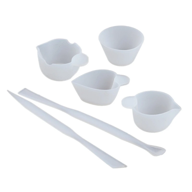 

Reusable Resin Art Mixing Measuring Cups Silicone Stir Stick Epoxy Mold Jewelry Making DIY Tool 1 Set
