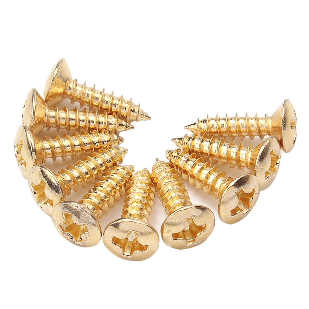 Набор из 10 крепежных винтов для гитары 3x12 мм|Детали и аксессуары гитар| |