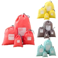 new easy travel mountaineering cycling sports polyester waterproof beam pocket portable drawstring four piece home storage bag