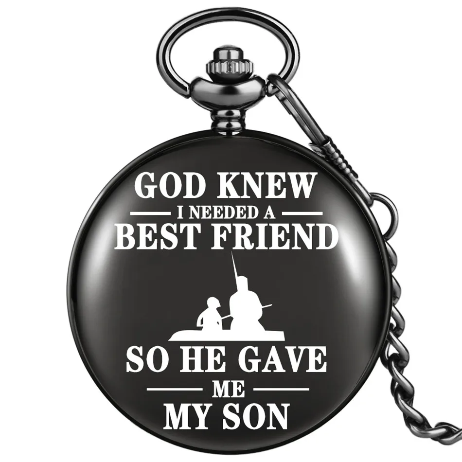 Винтажные подарки на день рождения кварцевые карманные часы &quotБог знал что мне