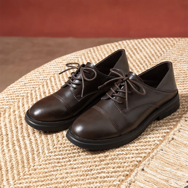 INMAN/Осенняя обувь из натуральной овечьей кожи в британском стиле Женские модные