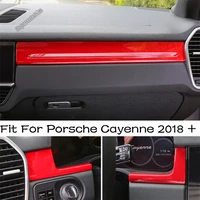 lapetus auto styling central control panel strip cover trim 3pcs for porsche cayenne 2018 2022 abs interior parts accessories