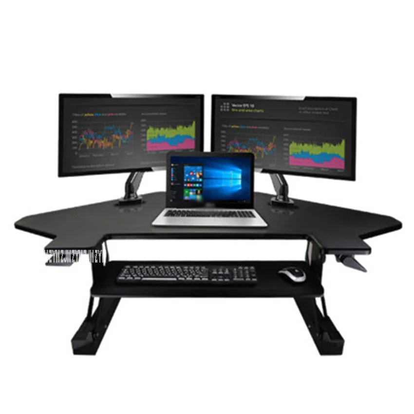 T4 Office Computer Metal Standing Liting Table Ergonomics Gas Spring Stand Up Notebook Desktop Mobile Folding Desk | Компьютеры и офис