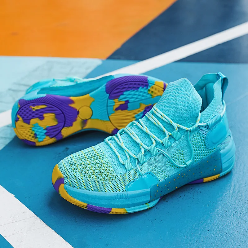 

Men's Basketball Shoes Breathable Cushioning No-Slip Wearable Sports Shoe Unisex Street Basketball Culture Sneakers Couple 36-46