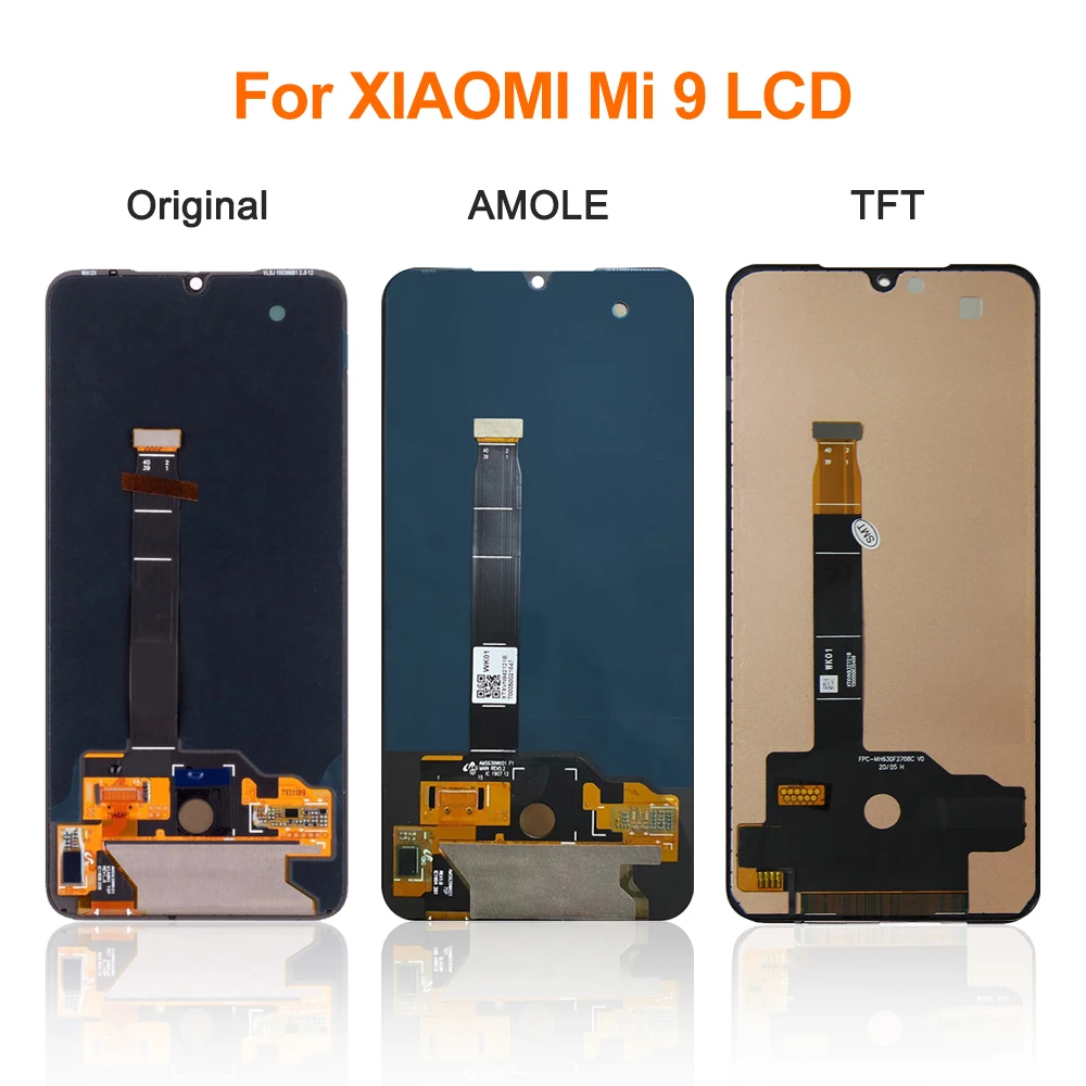 100% протестированный ЖК дисплей 6 39 дюйма для Xiaomi 9 Mi Mi9 сменный сенсорный экран с