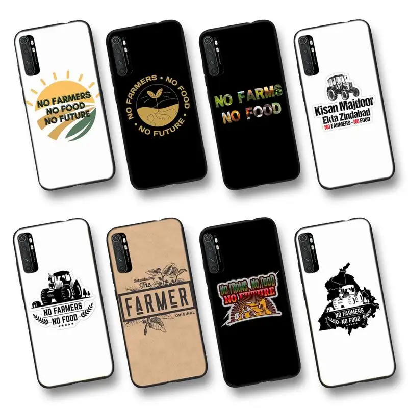

No Farmers No Food Phone Case For Xiaomi 8 8lite 9t Se 10 10pro Note2 3 10lite MIX2 S MAX2 3 F1 A1 2 Cc9pro