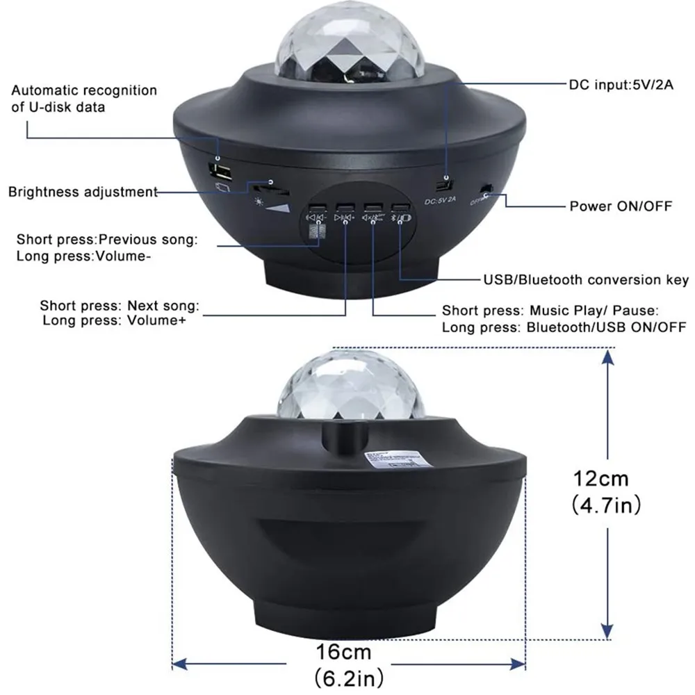 Светодиодный проектор звездного неба Звездный Ночной светильник проекция