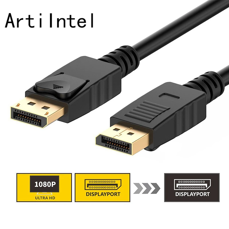 Кабель DisplayPort 4K 60Hz DP 1 2 версия шнура Ultra HD 3D для HDTV PC видеокарт ноутбук проектор